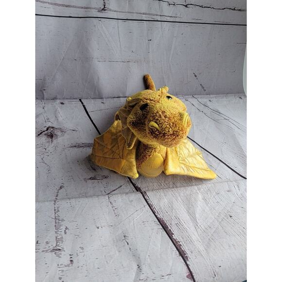 Douglas Cuddle Toys Plush Topaz Gold Amber Golden Dragon 12inch READ - Picture 3 of 10